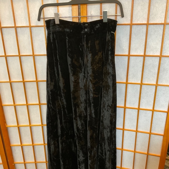 Vintage 1970’s Alex Colman Bohemian Baddie Crushed Velvet flare pants - Picture 3 of 15